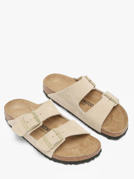 Slippers Arizona Uit Leder Birkenstock Beige women 1029260 ander zicht 1